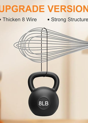 HOTEC 4 Pieces Stainless Steel Whisks Set Wire Whisk Balloon Whisk Egg Beater Kitchen Utensils for Stirring, Beating, Blending