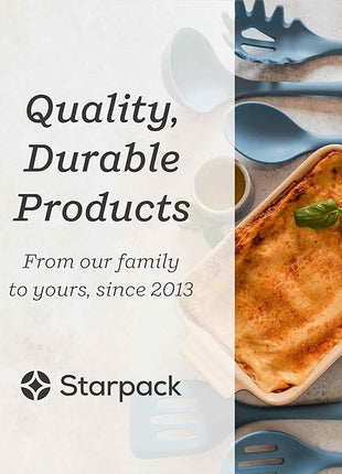 Starpack 'Like a Boss' XL Premium Silicone Cooking Utensils Set (6 Pcs) 13" - Heat Resistant Kitchen Utensils 600°F - Non-Stick Silicone Utensil Set - Large Kitchen Utensils Set for Cooking & Serving