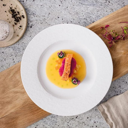 Villeroy & Boch Manufacture Rock Blanc Dinner Plate, 10.5 in, Premium Porcelain, White