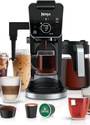 Ninja Drip Coffee Maker With K Cup Combo, DualBrew Pro Specialty Coffee System, Coffee Machine Compatible with K-Cup Pods, 12 Cup Single Serve Coffee Makers with Paper Filter, CFP301