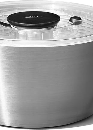 OXO Good Grips Stainless Steel Salad Spinner, 6.34 Qt.