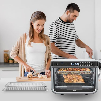 for Ninja Foodi Replacement Air Fryer Oven Basket, Original Replacement Baking Trays for NINJA DT201 DT251 Foodi Digital Air Fryer Oven, Mesh Basket, Ideal Accessories for Frying and Dehydrating