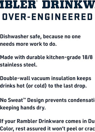 YETI Rambler 20 oz Stainless Steel Vacuum Insulated Tumbler w/MagSlider Lid