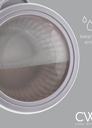 COOK WITH COLOR Prep Bowls with Lids- Wide and Deep Nesting Plastic Small Mixing Bowl Set with Lids, 12 Piece Set - Deep Bowls, Gray