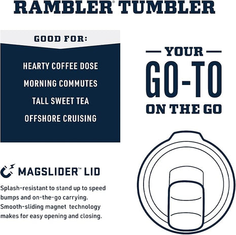 YETI Rambler Stackable Pint, Vacuum Insulated, Stainless Steel with MagSlider Lid