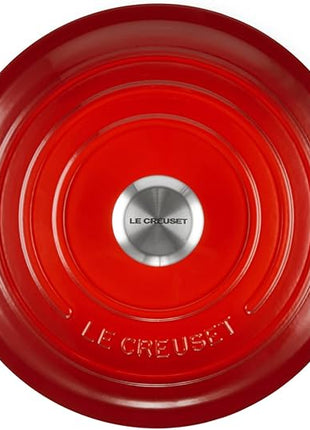 Le Creuset Enameled Cast Iron Signature Round Dutch Oven, 5.5 qt., Cerise
