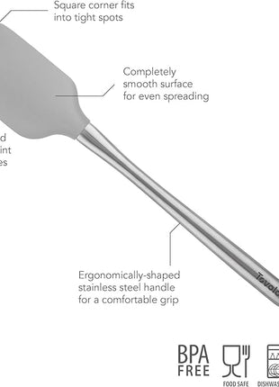 Tovolo Flex-Core Stainless Steel Handled Spatula, Heat-Resistant & BPA-Free Silicone Turner Head, Safe for Cast Iron & Non-Stick Cookware, Dishwasher-Safe: Home & Kitchen