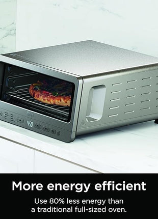 Ninja Flip Toaster Oven&Air Fryer, 8-in-1 Functionality, Flip Up&Away Capability for Storage Space, LargeCapacity, Air Fry Basket, SheetPan, Wire Rack&Removable Crumb Tray, Stainless,1800 watts, SP151