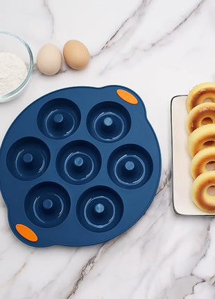 To encounter 31 Pieces Silicone Baking Pans Set, Nonstick Bakeware Sets, Non-Stick Silicone Molds, with Metal Reinforced Frame More Strength, Navy Blue