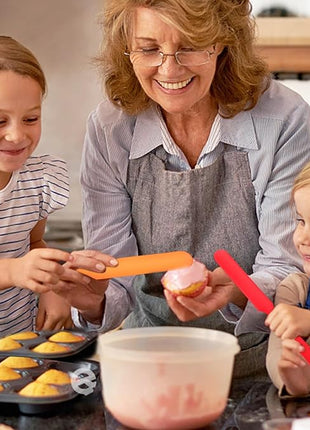 8pcs Jar Spatula,Silicone Jar Scraper with Long Handle,Jam Spreader Cake Cream Butter Spatulas, Kitchen Must Have Small Silicone Spatula, Jar Blender Waxing Sticks Large with Slant for Hard Wax