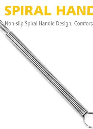 Anaeat Mini Wire Whisks, Set of 2 Portable Stainless Steel Kitchen Tiny Whisk & Egg Beater with Thick Wire - Sturdy Small Mixing Balloon for Cooking, Blending, Whiping, Beating and Stirring (5" + 7")