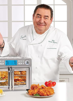 Emeril Lagasse Dual Zone 360 Air Fryer Oven Combo with French Door, 25 QT Extra Large, Cook Two Foods in Different Ways, Up to 60% Faster from Frozen to Finish