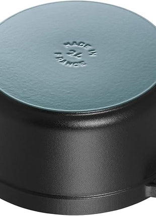 STAUB Cast Iron Roaster/Cocotte, Round, 6.7 L, Black, 28 cm