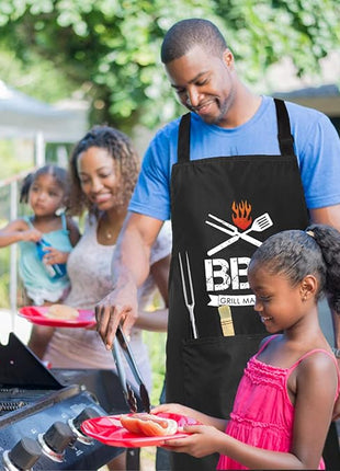 Funny Cooking Aprons for Men Gifts for Dad Husband Boyfriend Brother Unique Birthday Gifts for Men Women BBQ Grilling Apron