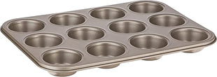 Cuisinart Chef's Classic Nonstick Bakeware 12-Cup Muffin Pan, Champagne