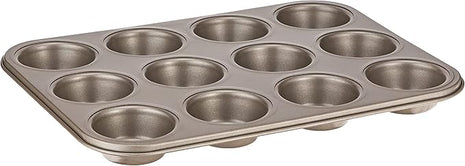 Cuisinart Chef's Classic Nonstick Bakeware 12-Cup Muffin Pan, Champagne
