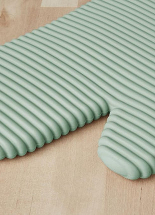 KITCHENAID Ribbed Soft Silicone Oven Mitt 2-Pack Set, 7.5"x13", Pistachio