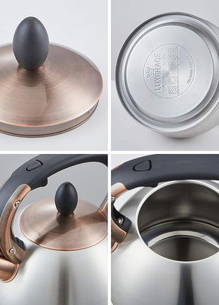 Tea Kettle -2.8 Quart Tea Kettles Stovetop Whistling Teapot Stainless Steel Tea Pots for Stove Top Whistle Tea Pot