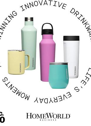 Corkcicle Stemless Wine Tumbler - Keeps Drinks Cold for 6 Hours - Triple-Insulated Stainless Steel - Non-Slip Base - Summer Drinkware Gift - Keeps Drinks Ice Cold - 12 oz - Matte Black