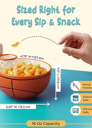 MAX'IS Creations The Mug with a Hoop Basketball Mugs Novelty Coffee Mugs Hot Chocolate Mug Coach Sports Basketball Gifts for Boys 8-12 Accessories Stuff, Funny Christmas Gifts for Kids Family, 16oz