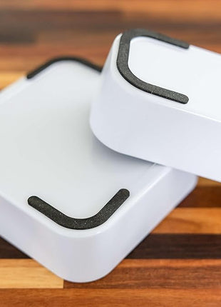 Three by Three Seattle 6 Piece Metal Stacking Bins + Drawer Organizers Set: Elevate Your Desk Organization with Playful Stackable Metal Organizers: Fun, Functional, and Stylish (Sky Blue)