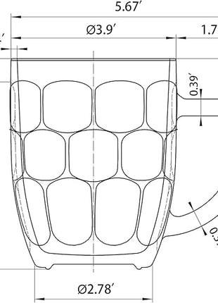 Dimple Stein Beer Mug - 20 OZ (4 Pack)