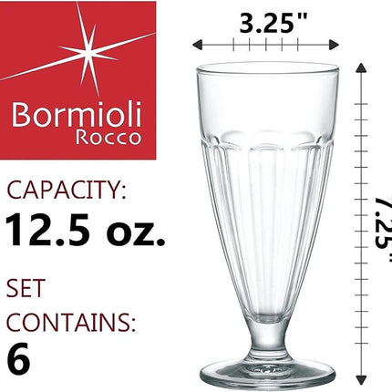 Bormioli Rocco Rock Bar 12.75 oz. Dessert Glass, Set of 6, Lavender