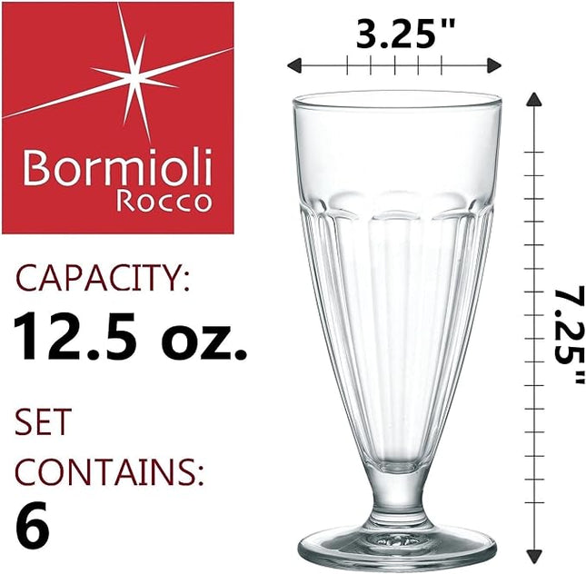 Bormioli Rocco Rock Bar 12.75 oz. Dessert Glass, Set of 6, Lavender