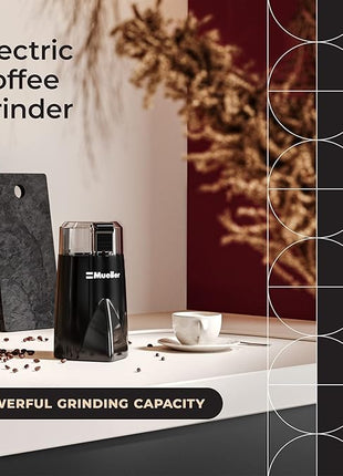 Mueller Living HyperGrind Precision Electric Spice/Coffee Grinder Mill with Large Grinding Capacity and Powerful Motor also for Spices, Herbs, Nuts, Grains, Black