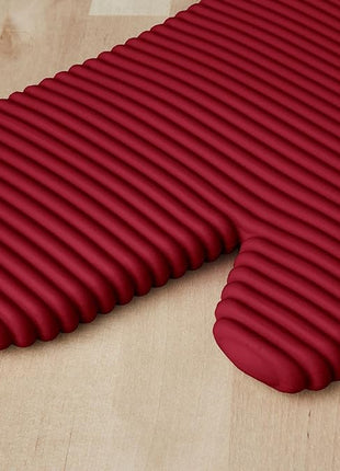 KITCHENAID Ribbed Soft Silicone Oven Mitt 2-Pack Set, 7.5"x13", Smoked Paprika