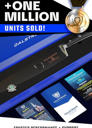 Dalstrong Serrated Offset Bread Knife - 8 inch - Gladiator Series Elite - Deli Knife - Forged German High-Carbon Steel - Bread Slicer - Slicing Knife - G10 Handle - Sheath - NSF Certified