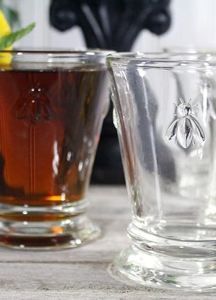 La Rochere Napoleon Bee Tumbler Set of 6 – La Rochere Bee Glassware Sets – Fancy Glassware Drinking Glasses (9 oz)