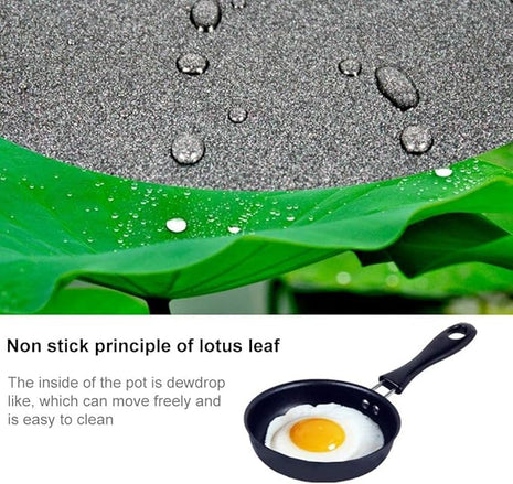 One Egg Frying Pan, Mini Induction Frying Eggs Pan, 4.7" Single Egg Durable Small Pan with Handle Heat Resistant Non Stick Pot, Portable Pan for Stove Gas Induction Hob