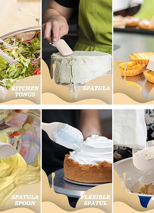 Mixing Bowls with Airtight Lids Set, 26PCS Stainless Steel Khaki Bowls with Grater Attachments, Non-Slip Bottoms & Kitchen Gadgets Set, Size 7, 4, 2.5, 2.0,1.5, 1QT, Great for Mixing & Serving