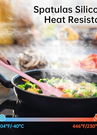 Barsone 5-Piece Silicone Spatula Set - Heat Resistant 446°F Food Grade BPA Free, Nonstick Cookware Safe Dishwasher Safe Kitchen Tools for Baking, Cooking, Stirring, Multicolor.