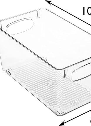 ClearSpace Clear Plastic Storage Bins – Perfect Kitchen Organization and Storage or Pantry Storage – Fridge Organizer, Pantry Organization and Clear Storage Bins, Cabinet Organizers