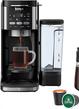 Ninja DualBrew Pro Hot & Iced Coffee Drip Coffee Maker (Renewed) | Compatible with K-Cup Pods | 3 Brew Styles (Classic, Rich, & Iced) | 70oz Removable Reservoir & Dishwasher Safe | Black | 14-Cup