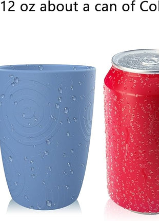 Homienly Drinking Glasses Premium Wheat Straw Unbreakable Cups - Set of 6 Alternative to Plastic Cups Reusable Unbreakable Drinking Cup Reusable Dishwasher Safe Water Glasses Tumblers (12 OZ)