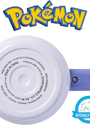 Silver Buffalo Pokémon Stainless Steel Tumbler with Handle Featuring Eevee, Fits in Standard Cup Holder, 40 Ounces