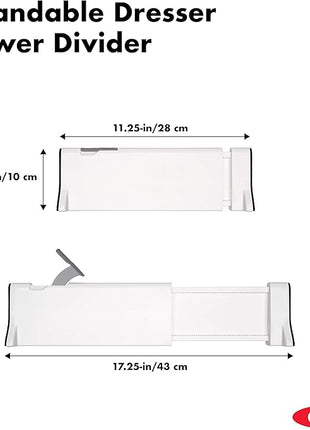 OXO Good Grips Expandable Dresser Drawer Divider - 2 Pack