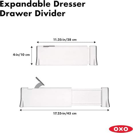 OXO Good Grips Expandable Dresser Drawer Divider - 2 Pack