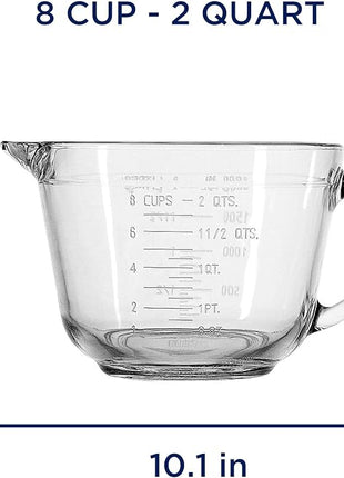 Anchor Hocking Batter Bowl, 2 Quart Glass Mixing Bowl
