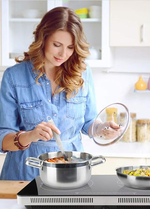 Duxtop Professional Stainless Steel Induction Cookware Set, 19PC Kitchen Pots and Pans Set, Heavy Bottom with Impact-bonded Technology