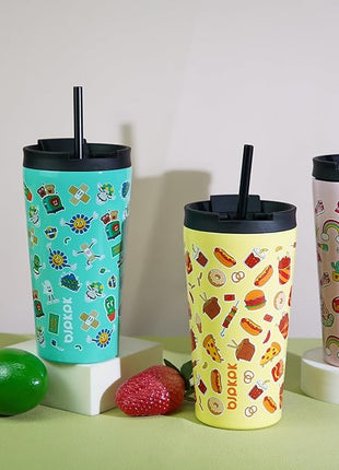 BJPKPK 34oz Stainless Steel Insulated Tumbler With lid And Straw Travel Coffee Thermal Tumblers Cup For Women And Men,Game