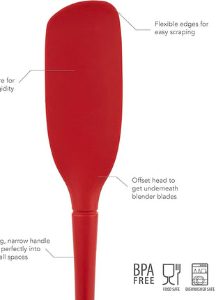 Flex-Core All Silicone Blender Spatula - Heat-Resistant Spatulas for Kitchen Use, Dishwasher Safe & BPA-Free