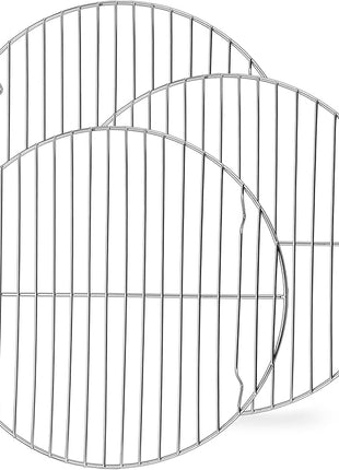 P&P CHEF Round Cooking Rack, 3 Pcs Stainless Steel Baking Cooling Steaming Grilling Rack, Fits Air Fryer/Stockpot/Pressure Cooker/Round Cake Pan, Oven & Dishwasher Safe (10.5 Inch)