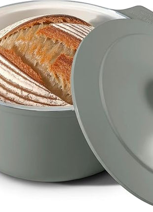 Gotham Steel 5 Qt Dutch Oven Pot with Lid, Nonstick Ceramic Dutch Oven Stock Pot Perfect Bread Baking, Stovetop Oven & Dishwasher Safe, Sage Green