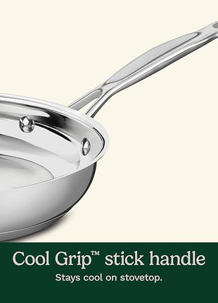 Cuisinart 10-Inch Open Skillet, Chef's Classic Stainless Steel Cookware Collection, 722-24