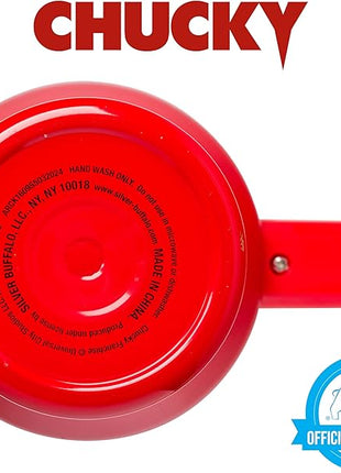 Silver Buffalo Chucky Wanna Play Stainless Steel Tumbler with Handle and Straw, Fits in Standard Cup Holder, 40 Ounces