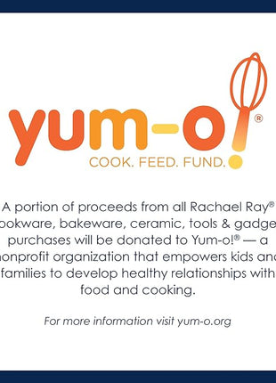 Rachael Ray Cucina Dishwasher Safe Hard Anodized Nonstick Cookware Pots and Pans Set, 12 Piece, Gray with Orange Handles